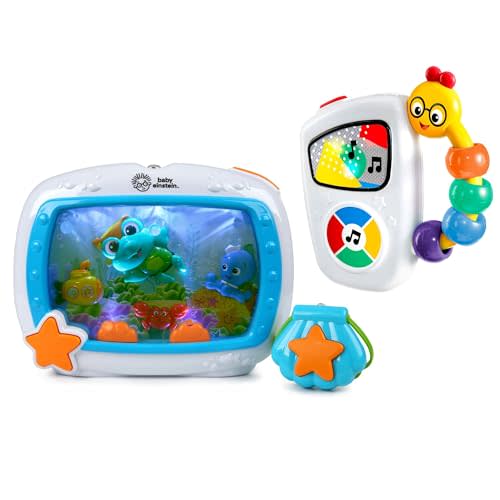 Baby Einstein Sea Dreams Soother Musical Crib Toy and Take Along Tunes Musical Toy Bundle for Newborns and Up