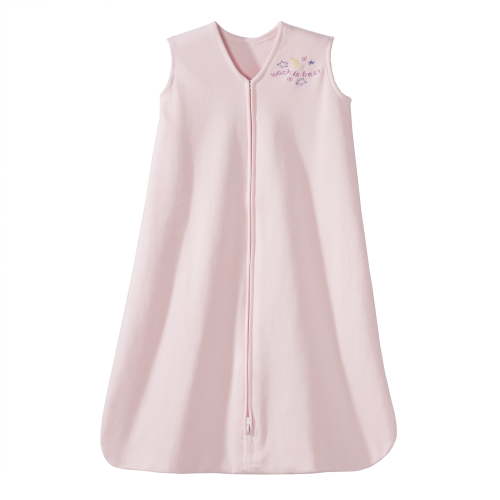 Halo Sleepsack Wearable Blanket, 100% Cotton, Soft Pink, Infant Girls, Medium, 6-12 Months