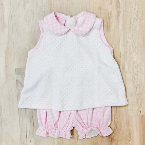 Sadie Pink Dots & Gingham Set – Gretchen's Haus