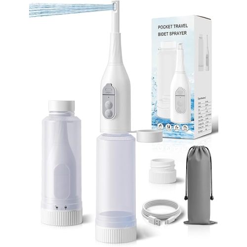 ONTHEWEI Handheld Electric Portable Travel Bidet, Pocket-Sized with Dual Pressure Modes, 360° Nozzle, IPX7 Waterproof & USB-C Rapid Charge for Postpartum Care & Personal Hygiene for Men & Women