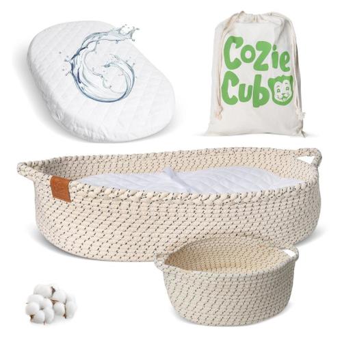 Baby Changing Basket & Diaper Caddy Set – 100% Cotton Rope, Waterproof - TikTok Shop