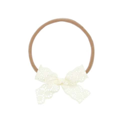Lace Bow - Mini Ivory Headband