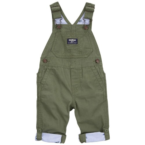 Baby Solid Canvas Overalls - Green - OshKosh | Carter's