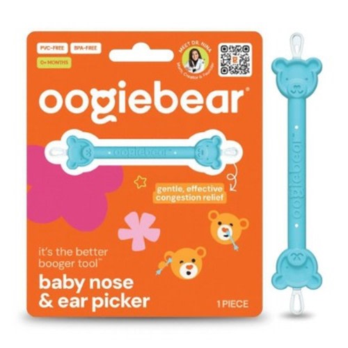 oogiebear Dual Nasal Booger and Ear Wax Remover for Newborns, Infants and Toddlers - Aspirator Alternative