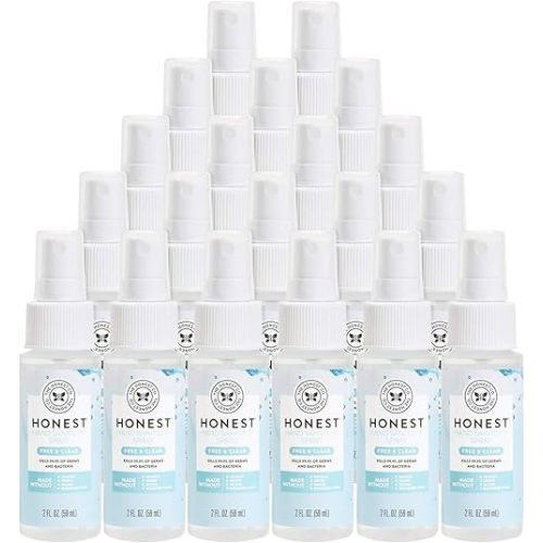 The Honest Company Hand Sanitizer Spray, 2oz, Free & Clear, 2 Fl oz(Pack of 20)