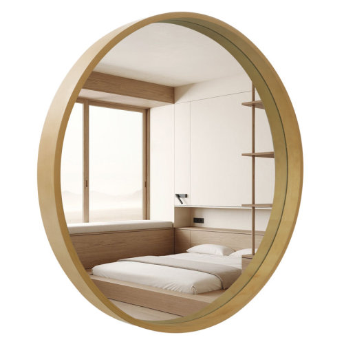 Ebern Designs Karrina Accent Wood Round Mirror & Reviews | Wayfair