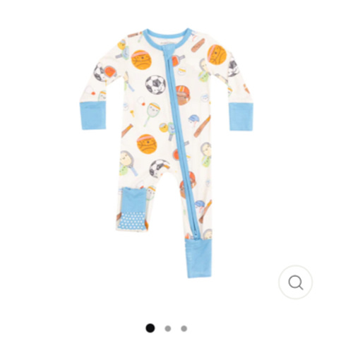 2 Way Zipper Romper - Sports Ball Friends – Angel Dear