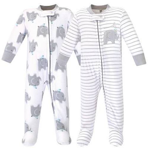 Baby Fleece Zipper Sleep and Play 2pk