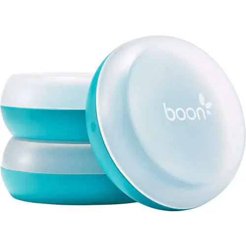 Boon Nursh Baby Bottle Storage Buns - Baby Bottle Holder for Nursh Baby Bottles - Travel Baby Bottle Holder - Blue and White - 3 Count