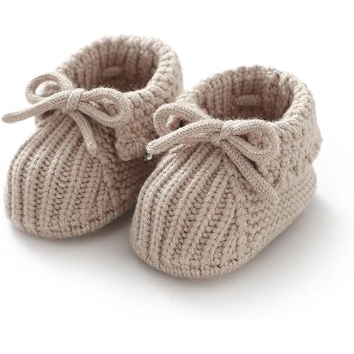 mimixiong Baby Booties Newborn Infant Sock Shoes Hand Knitting Crochet Boy and Girl Cozy Shoes