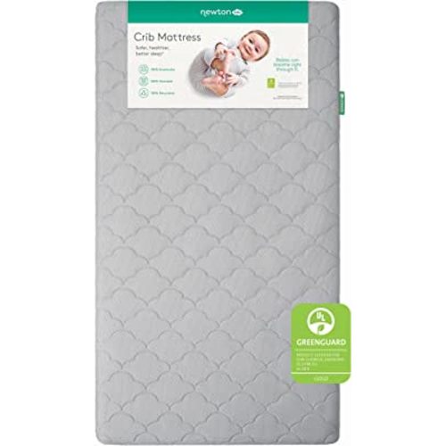 Newton Dual-Layer Infant & Toddler Crib Mattress, Breathable & Washable with Removable Cover - 5.5 inch Thick, Moonlight Grey