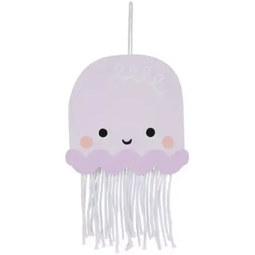 Pink Jellyfish Wood Wall Decor