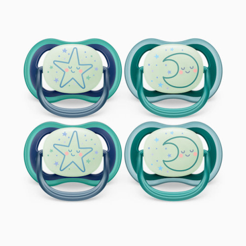 Ultra Air Pacifier, 6-18 Months (4 Pack) - Sleeping Star/Sleeping Moon