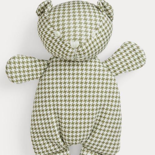 Houndstooth Cotton Interlock Plush Bear