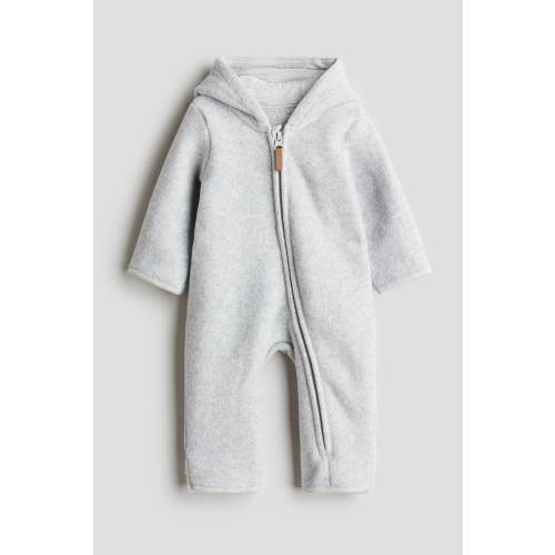 HOODED FLEECE JUMPSUIT