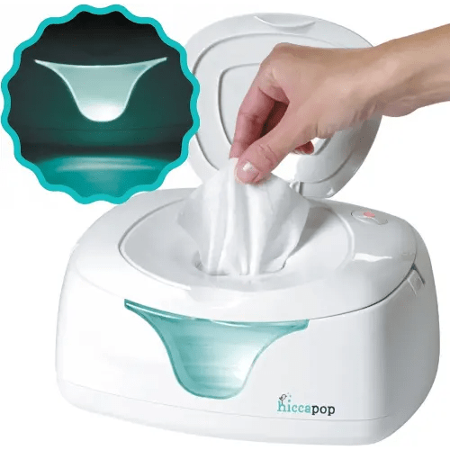 hiccapop Baby Wipe Warmer and Baby Wet Wipes Dispenser | Baby Wipes Warmer for Babies | Diaper Wipe Warmer with Changing Light | Newborn Essentials