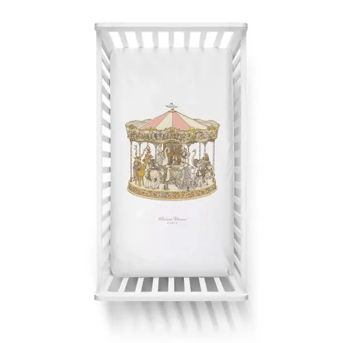 Fitted Sheet Satin – Carousel Pink - Atelier Choux