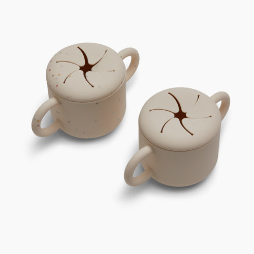 AEIOU Silicone Snack Cup (2 Pack) - Oat/Oat Speckle