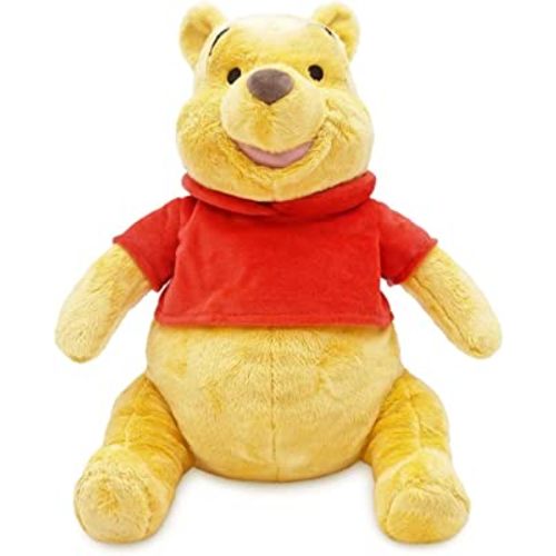 Disney Store Official Winnie The Pooh Plush - Classic Medium 12" Pooh Bear Stuffed Animal with Embroidered Details, Soft Fabric & Red T-Shirt Ages & Nursery Decor
