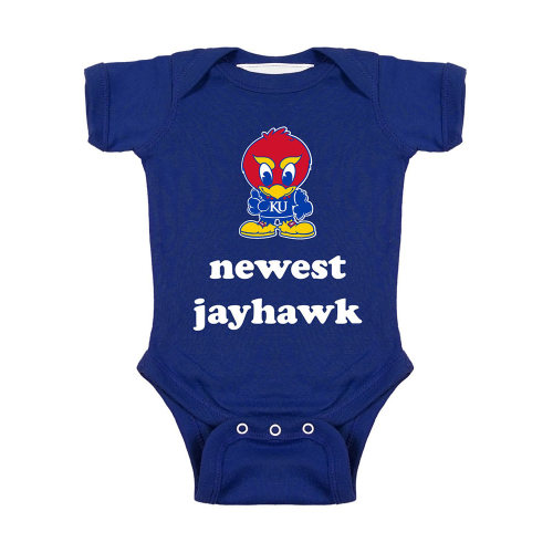 Kansas Jayhawks Baby Blue Newest Jayhawk Short Sleeve One Piece