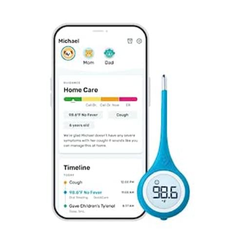 Amazon.com: Kinsa QuickCare Smart Digital Thermometer - Medical Termometro FDA Cleared : Health & Household