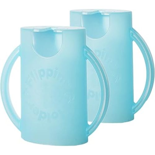Squeeze Proof Food Pouch Holder for Toddlers, Babies, Kids, Mess Free No Squeeze Juice Box Drink and Applesauce Snack Holder with Easy Grip Handles and Lid