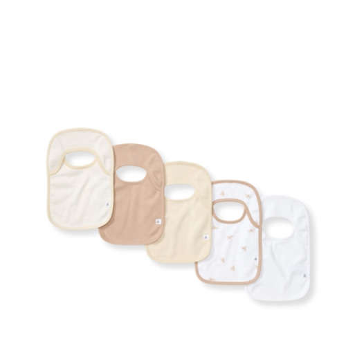 Golden Bee Organic Cotton Baby Bibs 5 Pack