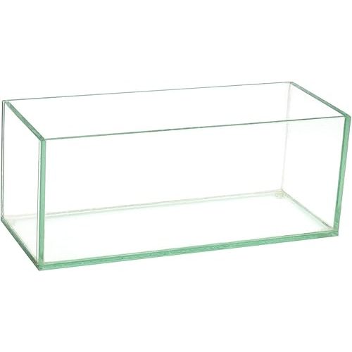 Royal Imports Flower Glass Vase Decorative Centerpiece for Home or Wedding Oblong Rectangle Shape, 10" Long, 4" Hx4 W Opening, Clear