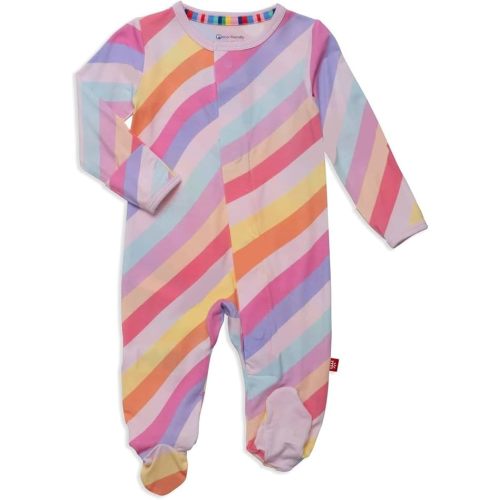 Magnetic Me Girls Modal Magnetic Baby Footie Pajamas | Silky Soft Modal Fabric | Baby Sleepers Available Sizes PRE - 24M
