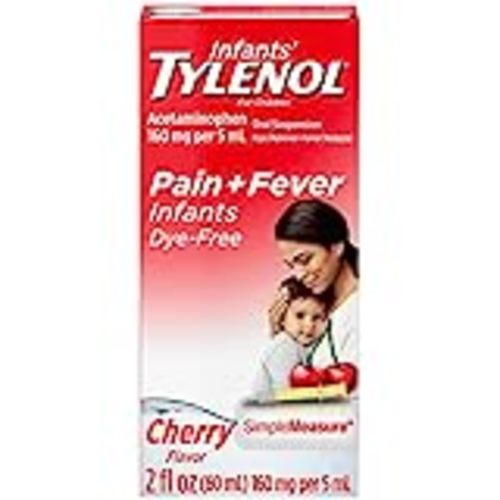 Tylenol Children's Oral Suspension Acetaminophen Medicine, Dye-Free Cherry, 4 fl. oz : Health & Household
