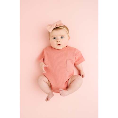 Rosebud Waffle Pocket Romper