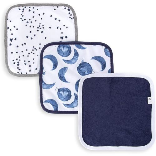 Burt's Bees Baby Infant Washcloths, 100% Organic Cotton, Soft and Super Absorbent Knit Terry Wash Cloth - 3 Pack Set