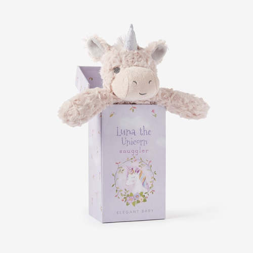 Luna Unicorn Snuggler Plush Security Blanket w/ Gift Box
– Elegant Baby