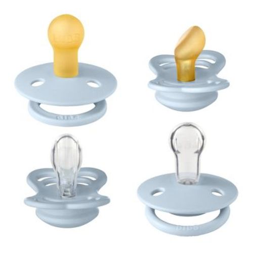 Bibs Try-it Silicone & Latex Pacifier Collection - Blush - 4pk
