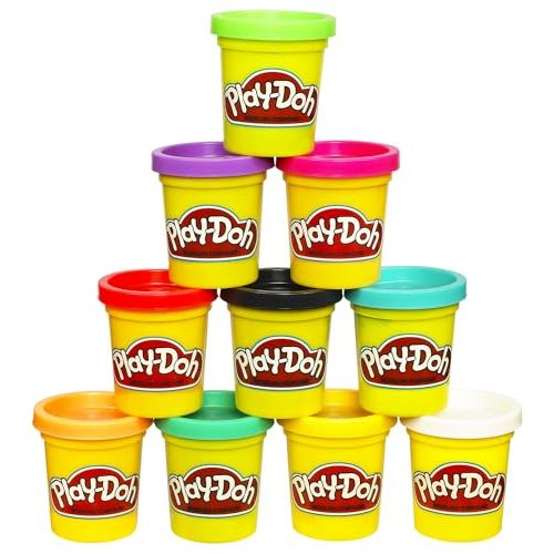 Play-Doh Bulk 10-Pack Case of Assorted Colors, Easter Basket Stuffers, Party Favors for Girls & Boys, Kids Arts & Crafts, Preschool Toys, Ages 2+ (Amazon Exclusive)