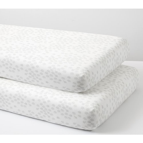 Watercolor Elephant Crib Sheets | Pottery Barn Kids