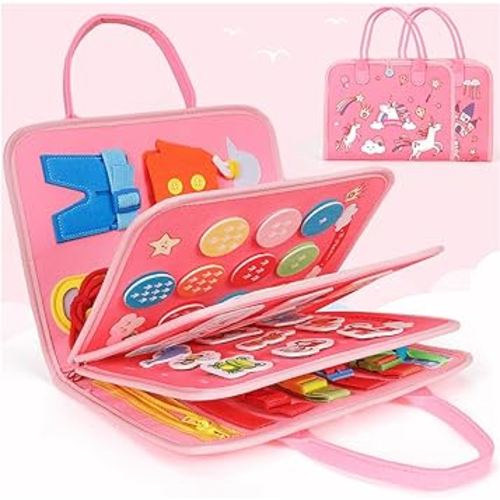 SYHLN Montessori Busy Board Toys for One Year Old Girl Birthday Gift