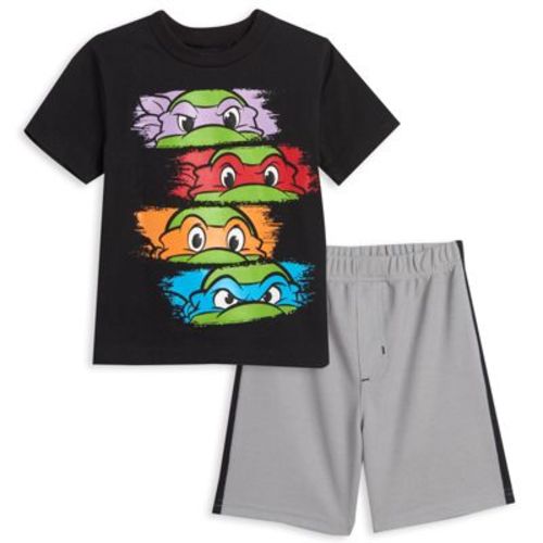 Teenage Mutant Ninja Turtles Donatello Raphael Leonardo Toddler Boys T-shirt And Mesh Shorts Outfit Set Blue 3t