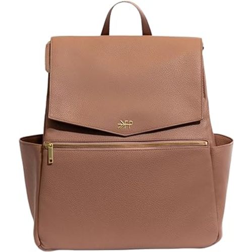 Freshly Picked Classic II Diaper Bag Backpack, Wipeable Vegan Leather Diaper Bag With Changing Pad (Desert Rose V2)