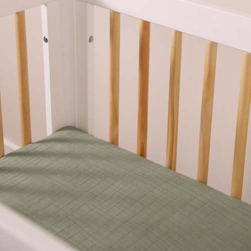 Babyletto Mini Crib Sheet in GOTS Certified Organic Muslin Cotton – Namesake