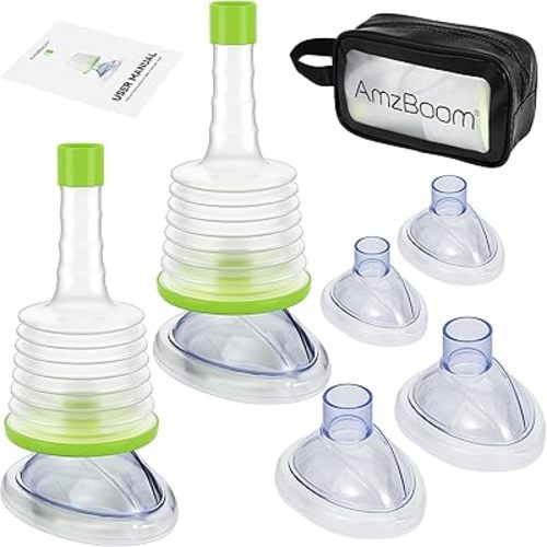 Choking Rescue Device,Portable Anti-Choking Device 2-Pack,Airway Suction Units,with 4 Mask Sizes, Easy to Use, Home Safety Kit.Emergency Anti-Choking Aid for Home