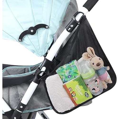 Accmor Universal Stroller Organizer, Side Sling Stroller Organizer, Mesh Cargo Net Stroller Storage Caddy Accessories, Stroller Bag Accessories Fits for Uppababy, Nuna, Baby Jogger, Doona Strollers