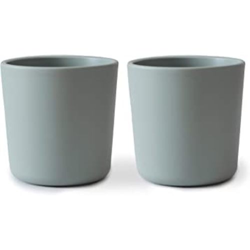 mushie Dinnerware Cups For Kids | Made in Denmark, Set of 2 (Sage)