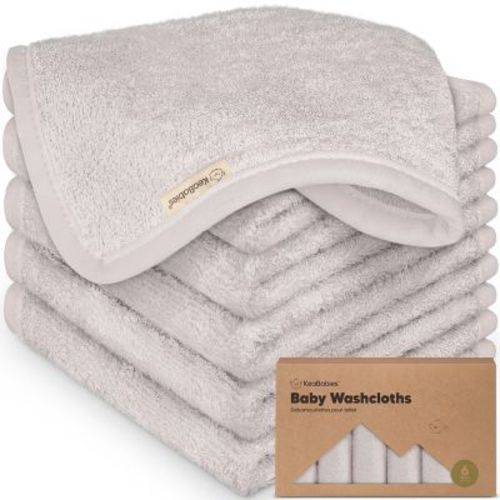 6pk Deluxe Baby Washcloths, Organic And Soft Baby Wash Cloth, Baby Bath Towel, Face Cloths (aegean Blue)