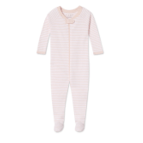 LAKE | Baby | Pima Cotton Pajamas | English Rose Stripe Baby Sleeper