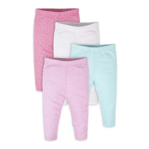 Onesies Brand Baby Girl Pants, 4-Pack (Newborn-12 Months)