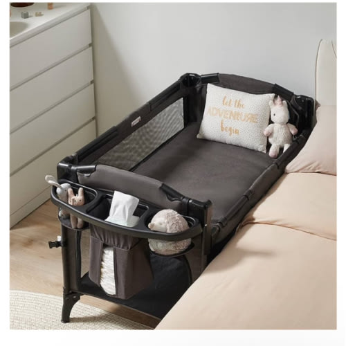 BEKA 4 in 1 Baby Bassinet Bedside Sleeper, Baby Bedside Crib 4 Functions, Bedside Bassinet Crib Sleeper, Playard, Changing Table, Baby Bassinet for Newborn Baby