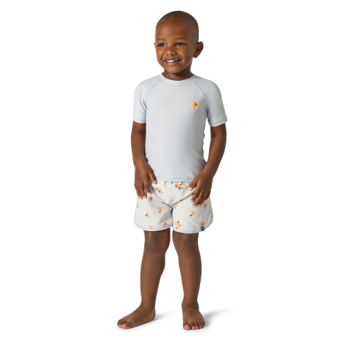 Modern Moments by Gerber Toddler Boy Short Sleeve Rash Guard and Trunk Set, 2-Piece, Sizes 12M - 5T