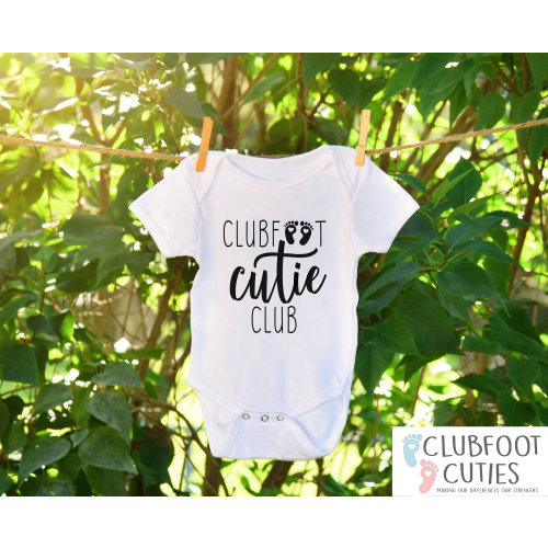 Clubfoot Cutie Club Shirts | Mom Dad Gift | Talipes Equinovarus Support Fundraiser T-Shirt | Ponseti Method | Clubfoot Baby Shirt Gift