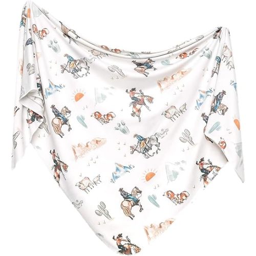 Copper Pearl Large Premium Knit Baby Swaddle Receiving Blanket Boone